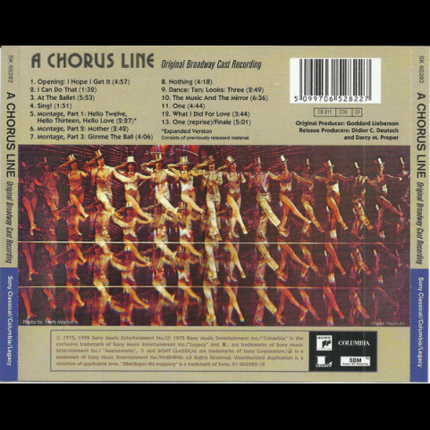 Various - A Chorus Line - Original Broadway Cast Recording (1998) [1CD]
