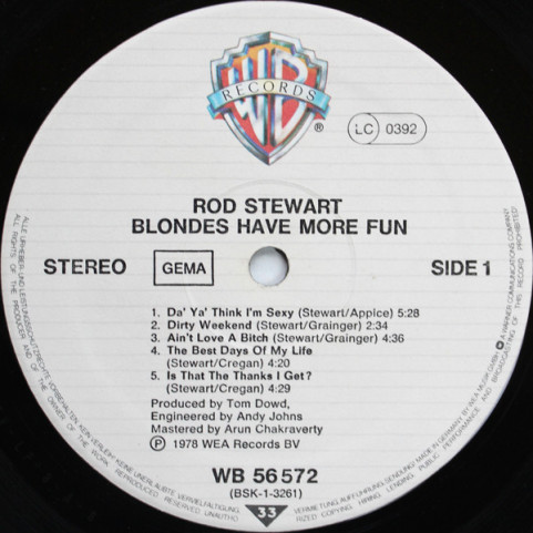 Rod Stewart - Blondes Have More Fun (1978) [1LP]